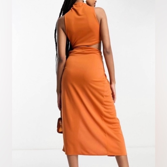 ASOS Draped Cut-Out Midi Dress - Picture 5 of 6